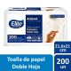 Toalla Interfoliada Doblada D/H Elite 200 Uni.